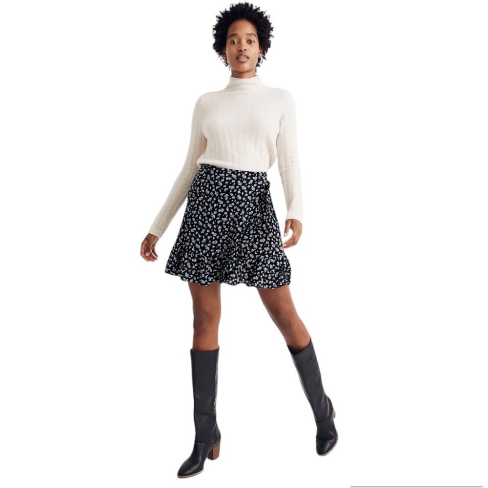 Madewell Ruffle Wrap Mini Skirt